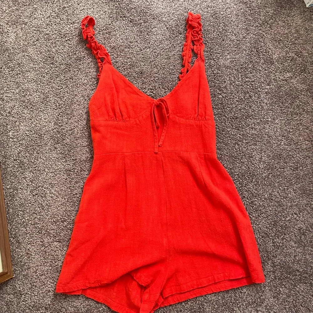 Style Rack Red Romper - Picture 3 of 5